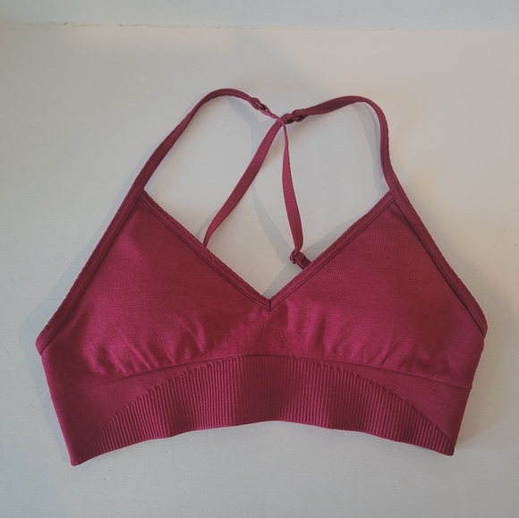 Lululemon Ebb To Street Bra "Heathered Bumble Berry" Sz 6 A/B cup New Condition - Picture 4 of 9